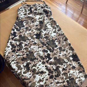 Nasty Gal Black and White Slip Midi Dress